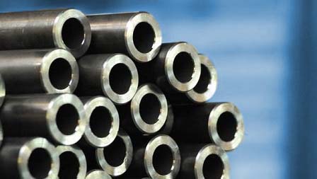 Photo of a stack of steel tubes